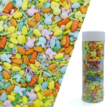 Easter Sprinkles Rabbit & Carrot & Eggs Cake Decorations Topper Edible Themed Sprinkles for Cake, Cookies, Chocolate Desserts,Ic