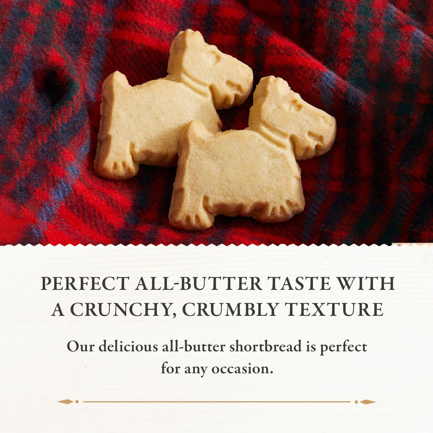 Walkers All-Butter Mini Scottie Dog Shaped Shortbread - 51-Count Carton - Authentic Shortbread Cookies From Scotland