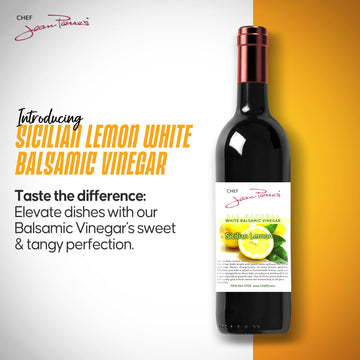 Chef Jean Pierre'S Italian Balsamic Vinegar - 375Ml (12.5Oz) Rich Lemon Flavor, 12-Years Traditional Barrel Aged - Ideal For Enh