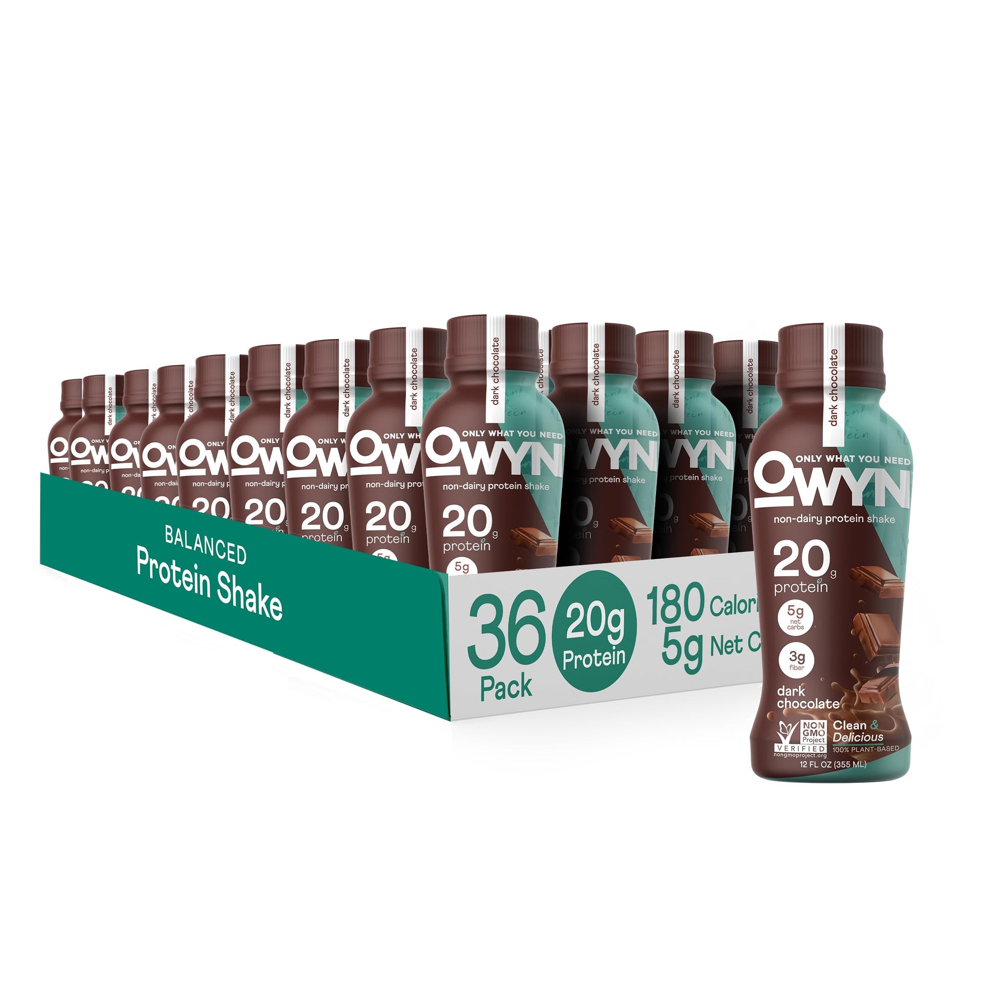 OWYN Only What You Need Vegan Protein Shake, 20g Plant Based Protein from Organic Pumpkin seed, Organic Flax oil, Pea, Prebiotic