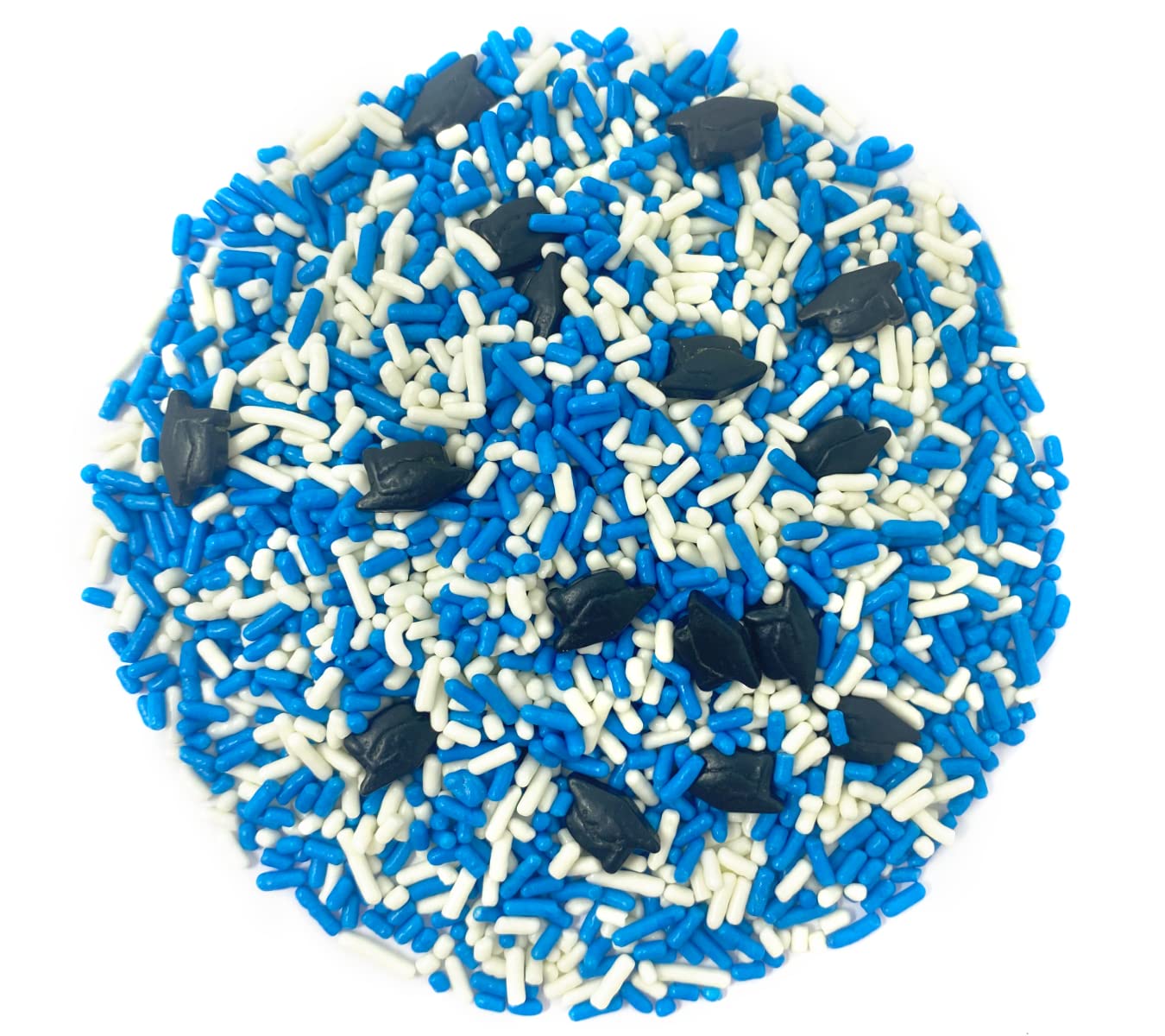 Mystic Sprinkles Graduation Day Sprinkles Mixes (Graduation Day! Blue & White Sprinkle Mix 3.8Oz)