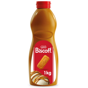 Lotus Biscoff - Spread Topping - Product of Europe (EXP. DATE = DD-MM-YY) - Vegan - Biscoff Cookie Butter Syrup - 2.2lb (Pack of