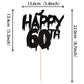 1 Pcs Halloween Theme Happy 60Th Birthday Cake Topper Glitter Cheers To 60 Years Bat Halloween Cake Pick For Halloween Happy 360