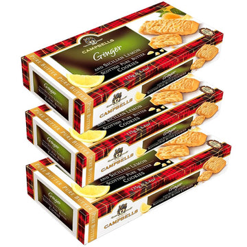 Campbells Shortbread With Ginger & Sicilian Lemon | Scottish Pure Butter Spice Cookies | Gourmet Food For Special Occasions | De