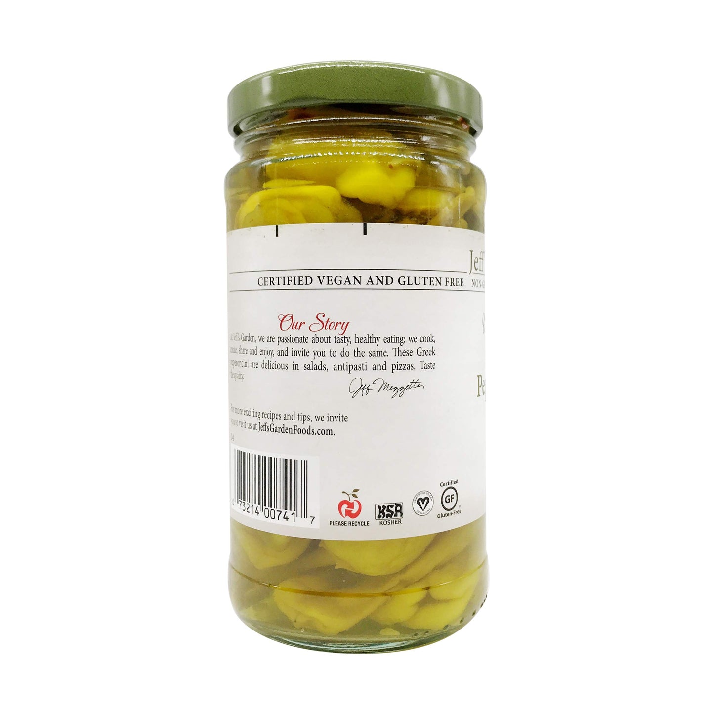 Jeff'S Garden, Peperoncini Grrek Golden Whole, 12 Ounce