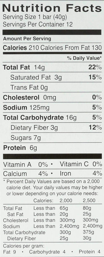 Fody Dark Chocolate Nuts and Sea Salt Bar, 1.41 Ounce - 12 per case.