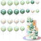 Ephlyn 30Pcs Ball Cake Picks Colorful Ball Shaped Cake Topper Pearl Balls Cupcake Cake Insert Topper For Birthday Party Wedding 