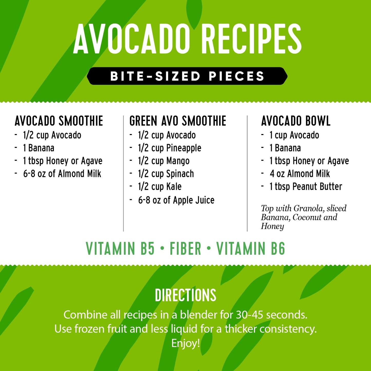Pitaya Foods - Frozen Organic Avocado Bite-Sized Pieces, Pre-Packaged Frozen Fruit, No Added Sugar or Preservatives, Good Source