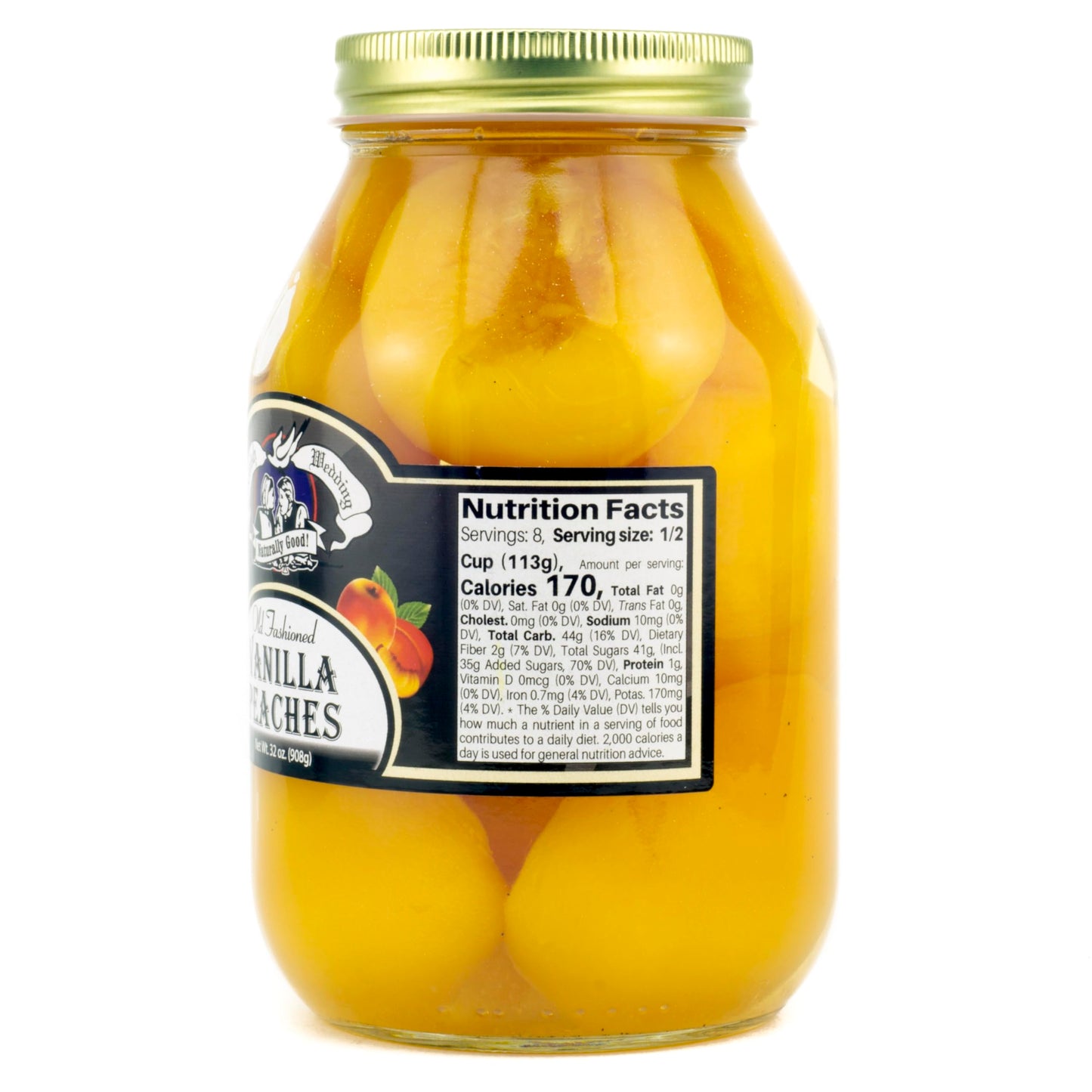 Amish Wedding Vanilla Peach Halves 32Oz