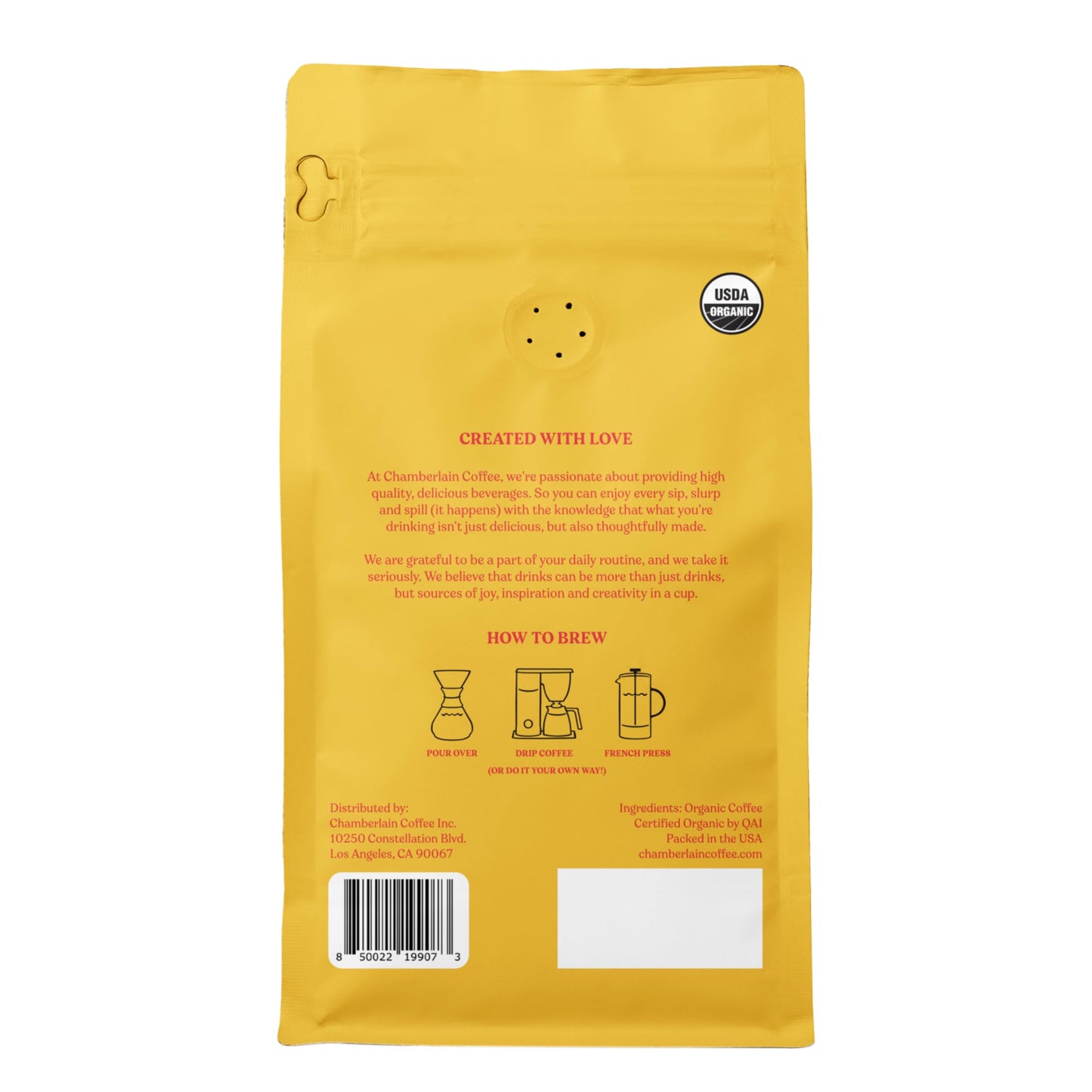 Chamberlain Coffee Early Bird Blend Light Roast Coffee Beans 12 oz Whole Bean