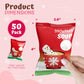 4Es Novelty 50 Packs Snowman Soup Mini Marshmallow Packets  Vanilla Flavored  14 Marshmallows in Each Bag  Bulk Individually Wrapped Christmas Marshmallows For Hot Chocolate Bar Supplies Party