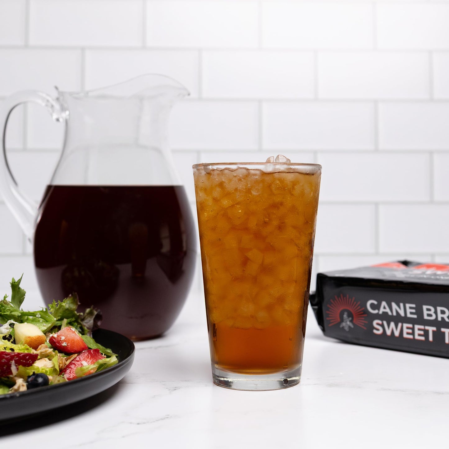 Cane Brew Sweet Tea - Southern Black Iced Teas  Family Size - No Boil  Zero Mess - Cold Brew for Home  Camping  RV  or Travel  16 Half Gallon Bags