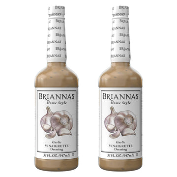 BRIANNAS - Home Style Garlic Vinaigrette Dressing - Fine Salad Dressing made with Premium Ingredients - Gluten Free, Vegan, & Ko