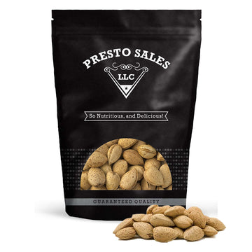 Presto Sales Almonds, In Shell Raw, 1.5 lbs Resealable Pouch, Perfect Snack for Adults and Kids
