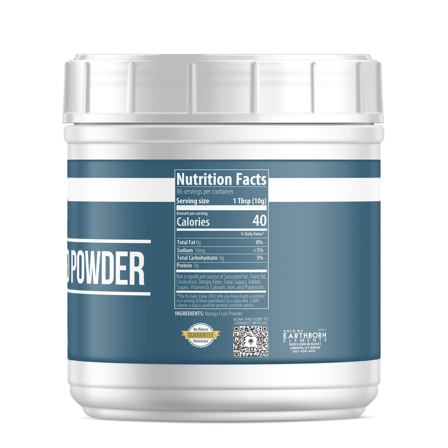 Earthborn Elements Mango Powder 1.9 Lb Pure & Natural, Smoothies & Drinks