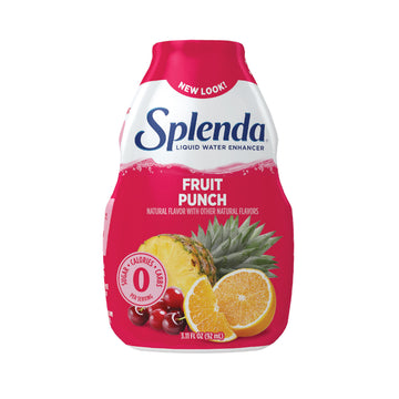 Splenda Liquid Water Enhancer Drops, Sugar Free, Zero Calorie, Natural Flavor, Concentrated Drink Mix, 3.11 Fl Oz Each Bottle (Fruit Punch, 1 Pack)