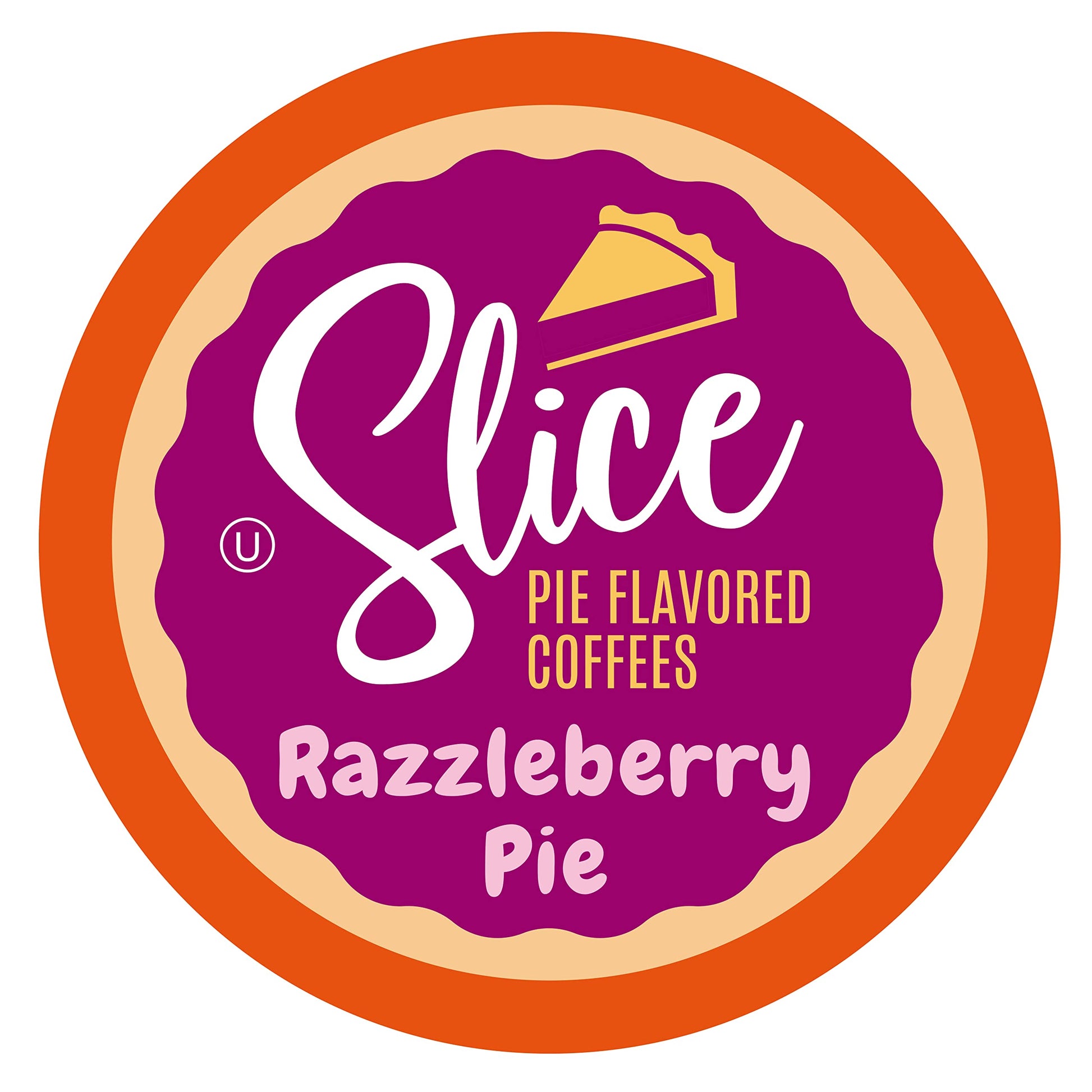 Slice Coffee Flavored Coffee, Razzleberry Pie, 40 Count for Single Serve Brewers