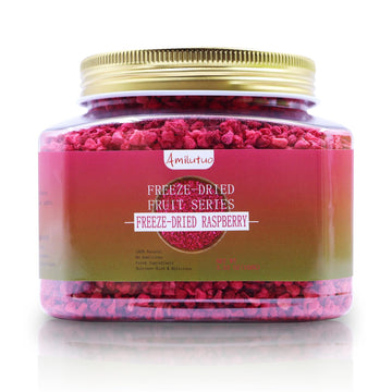 Freeze Dried Raspberries, 100g/3.52OZ Freeze Dried Fruit, Raspberries, No Sugar Added, Fruit Snacks, Raspberries Pieces for Cake
