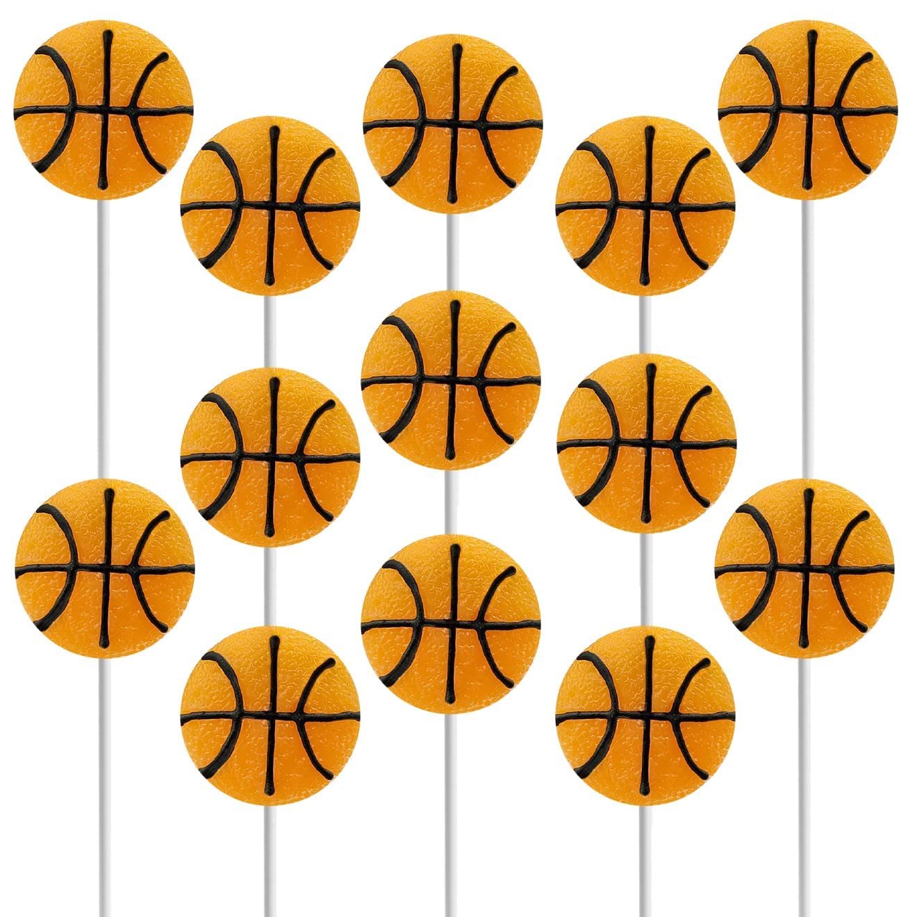 Fruidles Sports Ball Candy Lollipops, 24-Pack, Individually Wrapped, Basketball, Football, Soccer, Baseball