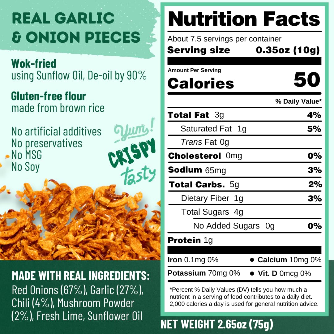 MaeMai Chili Crisp (MILD Spice) - enhanced Onion & Garlic Flakes - Crispy All-Purpose Seasoning  Topper | Keto  vegan  gluten-free. Crunchy condiment for ramen add ons  rice seasoning  salads | 3.17 oz (90g)