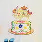 YCTHUNFISH Cake Topper, Happy Birthday Fiesta Theme, Paper & Bamboo, 5.3x8.7 inches, Gold