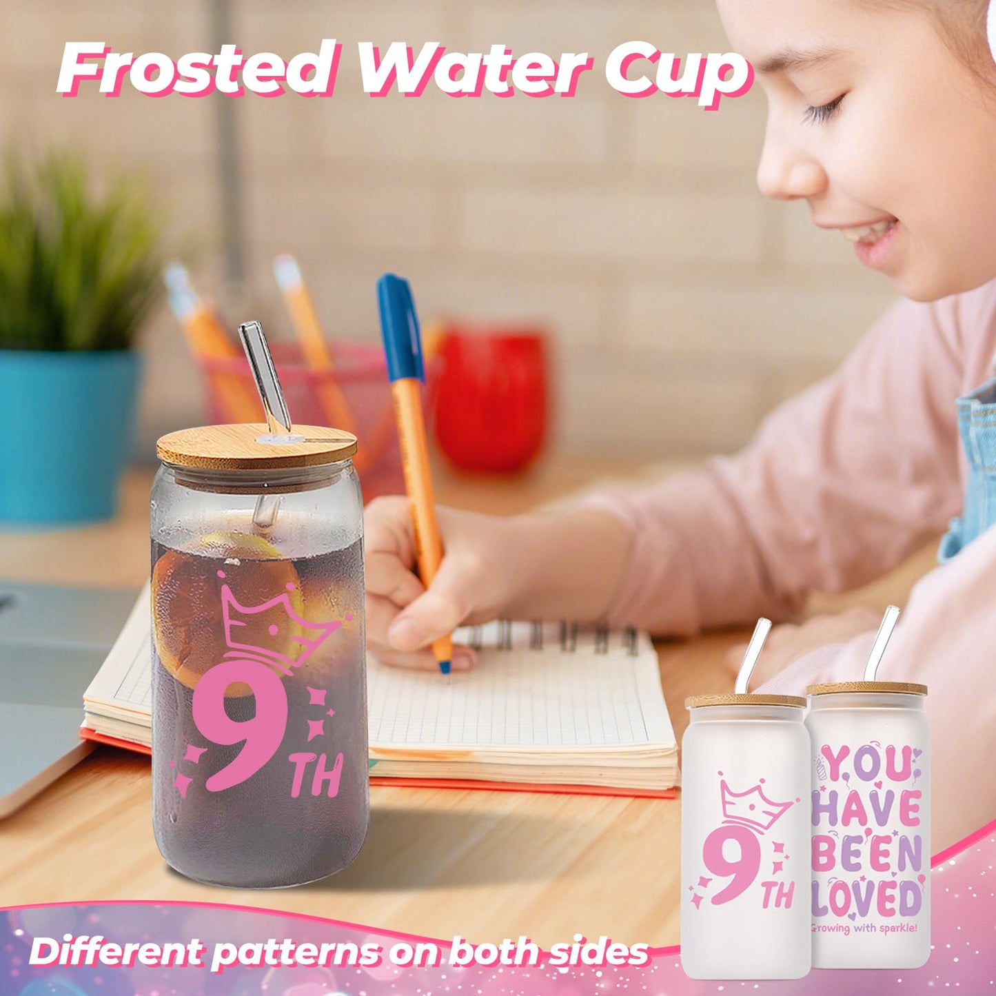 11-In-1 Birthday Gifts For 9 Year Old Girl, Unique 9 Year Old Girl Birthday Gifts Set With Cup, Jewelry, Hair Accessories & Decorations, Cool Gifts For 9 Year Old Girls