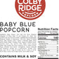 Colby Ridge Gourmet Craft Popped Gluten Free Popcorn Bulk Sized Large Gift Party Bags (Bulk 5 Gal. 80 Cups) (Baby Blue)