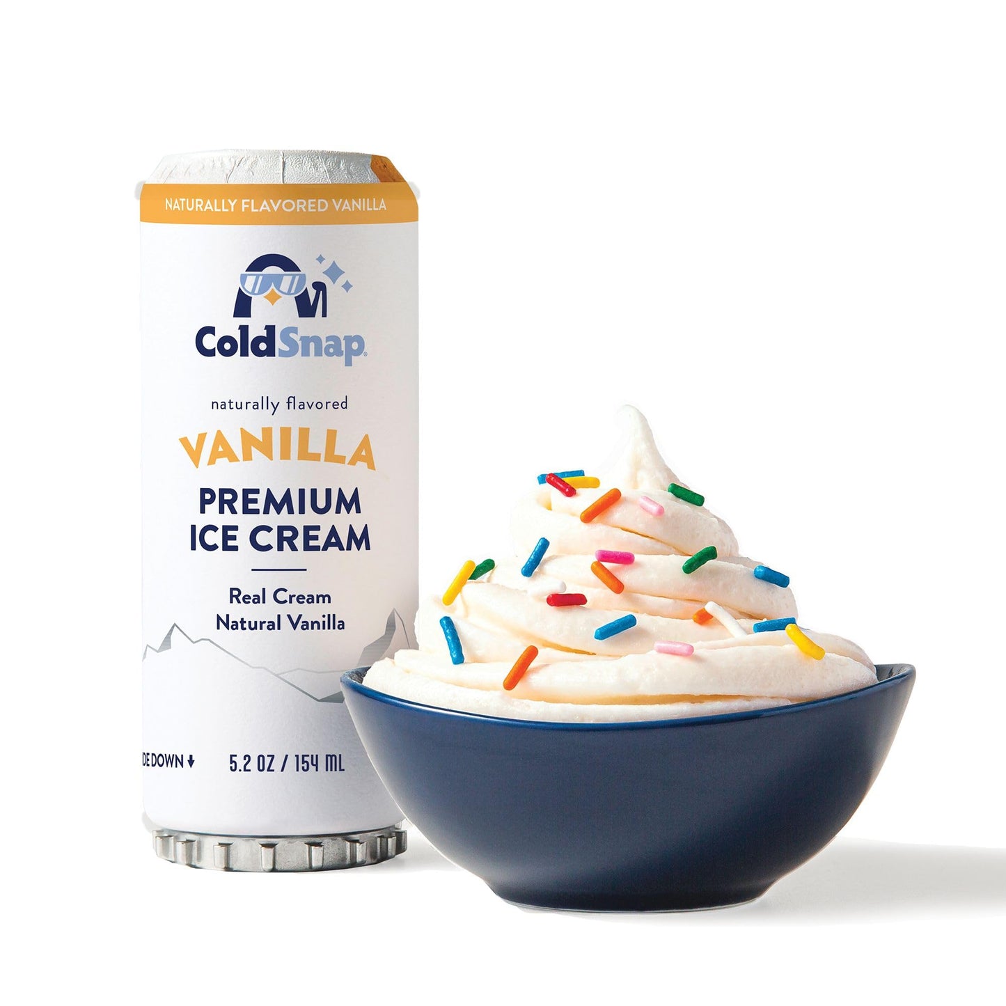 ColdSnap Vanilla Ice Cream Pods - Premium, Creamy Single-Serve Vanilla Dessert Made in Minutes- Frozen Treat with Zero Prep - Co