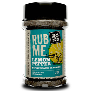 Angus & Oink | Lemon Pepper Seasoning | Sofishticated Citrus Flavour | Ideal for Seafood, Chicken & Pork | Fresh, Zesty & Herb-I