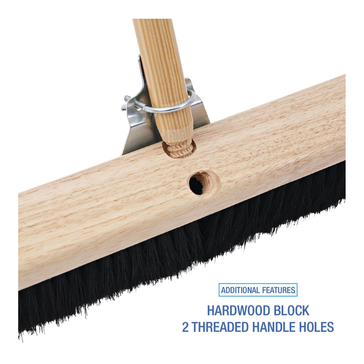 Boardwalk Bwk20236 2.5 In. Black Tampico Fiber Bristles 36 In. Brush Floor Brush Head