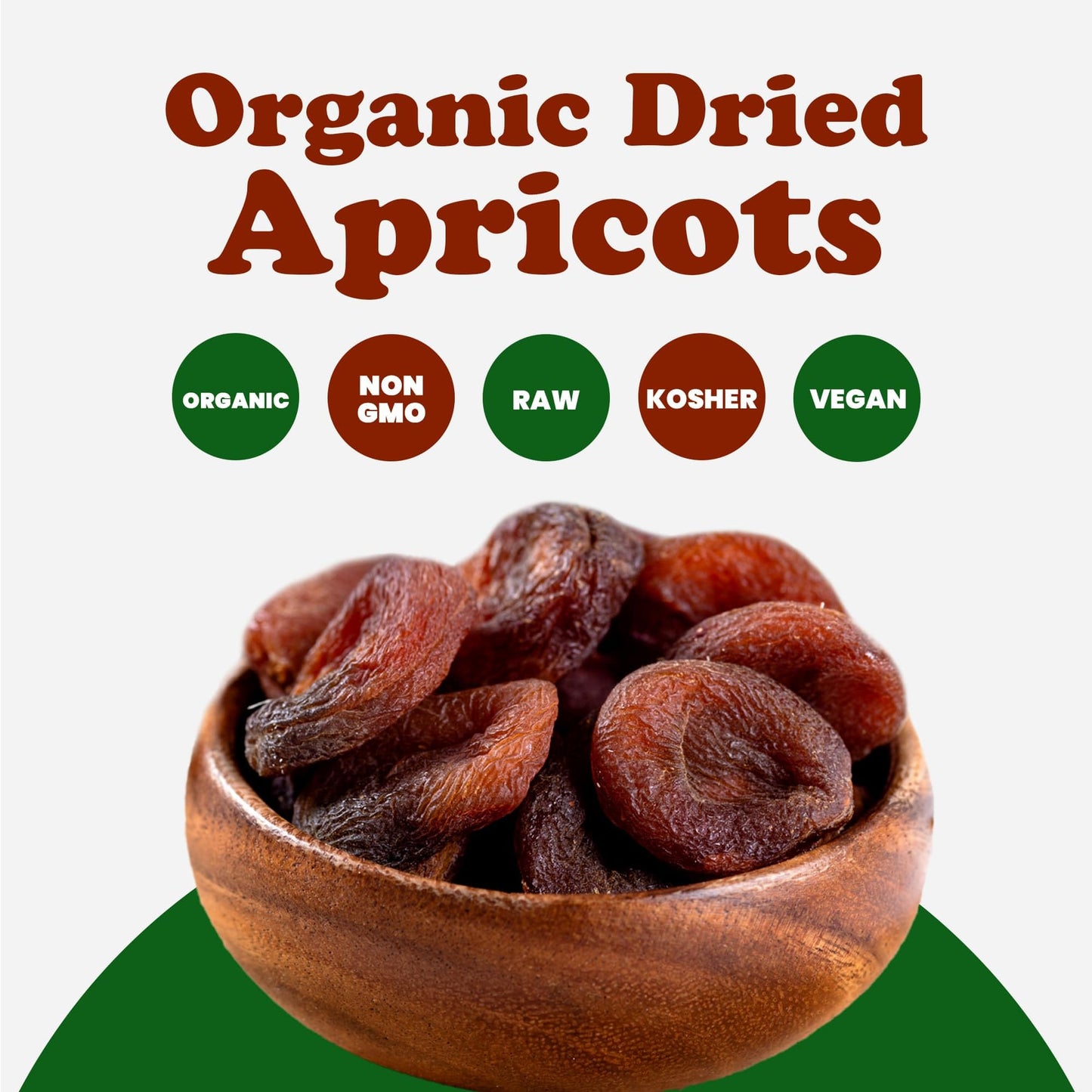 Food to Live Organic Dried Apricots, 2 Pounds - Non-GMO, Kosher, Unsulfured, Raw, Vegan, Bulk