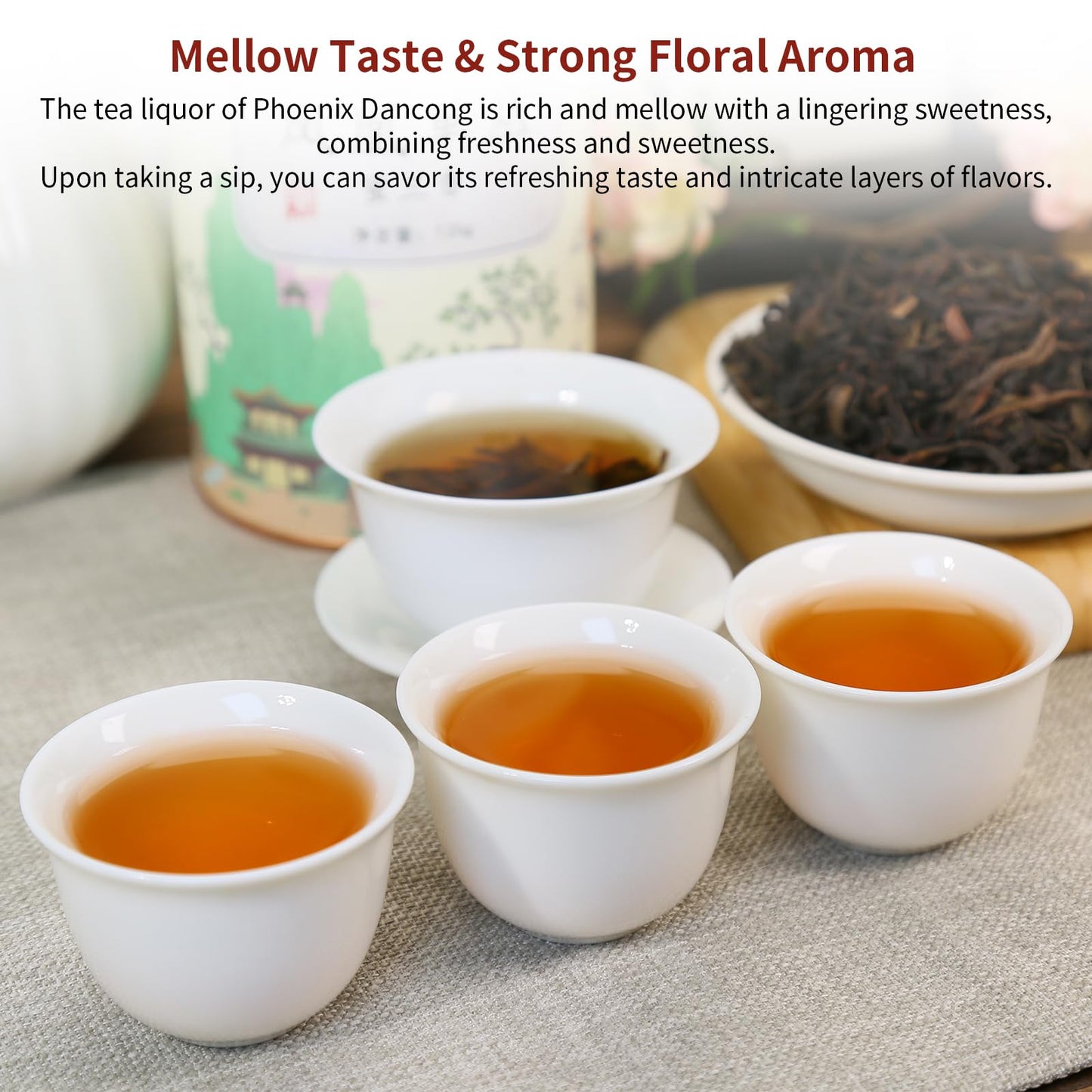 Yuexi Dan Cong Tea Oolong Tea Loose Leaf 4.23Oz/120G Top-Grade Chaozhou Phoenix Mountain Tea Rich Flavor Orchid Fragrance