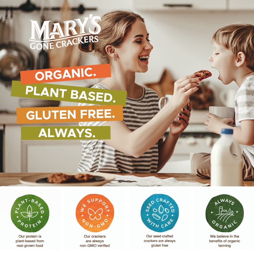 Mary'S Gone Crackers Super Seed Crackers, Everything, 5.5 Ounce (Pack Of 1), Organic Plant Based Protein, Gluten Free