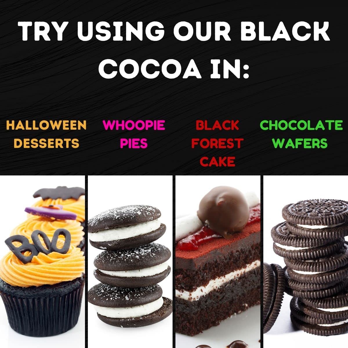 Black Cocoa Powder - 2.5 Lb Economy Size Tub