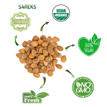 Bitter Apricot Kernels Organic Raw (1Lb),%100 Usda Organic Certified Seeds, Non-Gmo, Product Of Turkey, Gluten Free, Resealable Bag