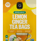 Fgo Organic Lemon Ginger Tea, Eco-Conscious Tea Bags, 100 Count, Packaging May Vary (Pack Of 1)
