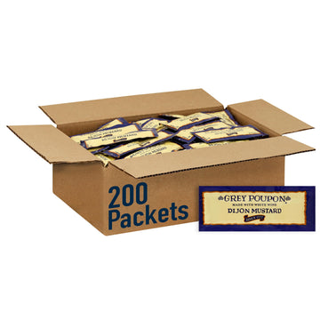 Grey Poupon Single Serve Dijon Mustard (200 ct Casepack, 0.25 oz Packets)