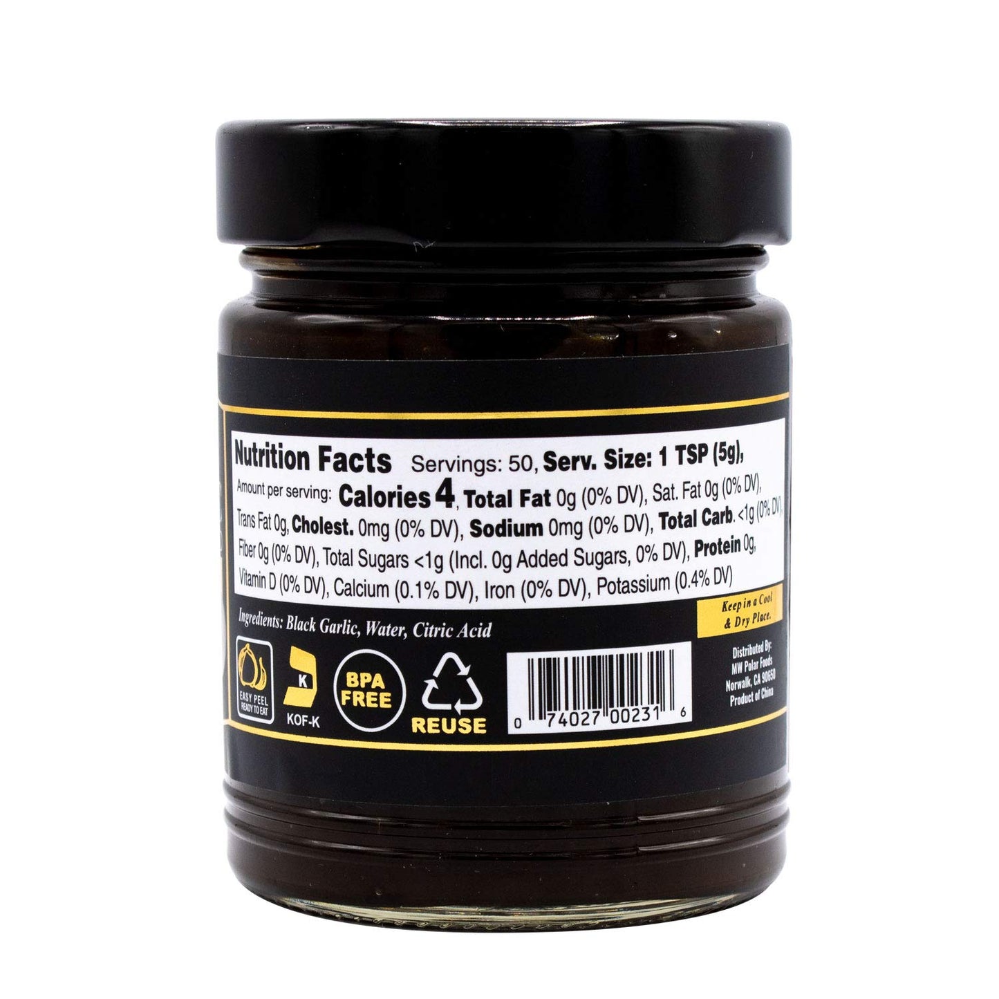 MW Polar Black Garlic Puree (Original) 8.8oz (Pack of 1)