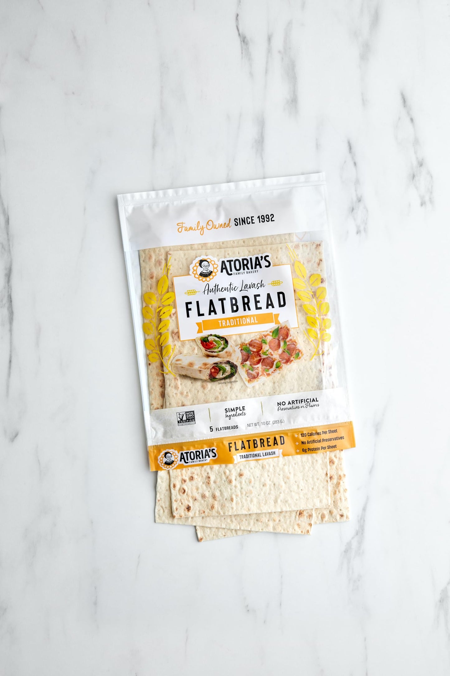 Atorias Family Bakery Traditional Lavash 5 Count, 10 Oz