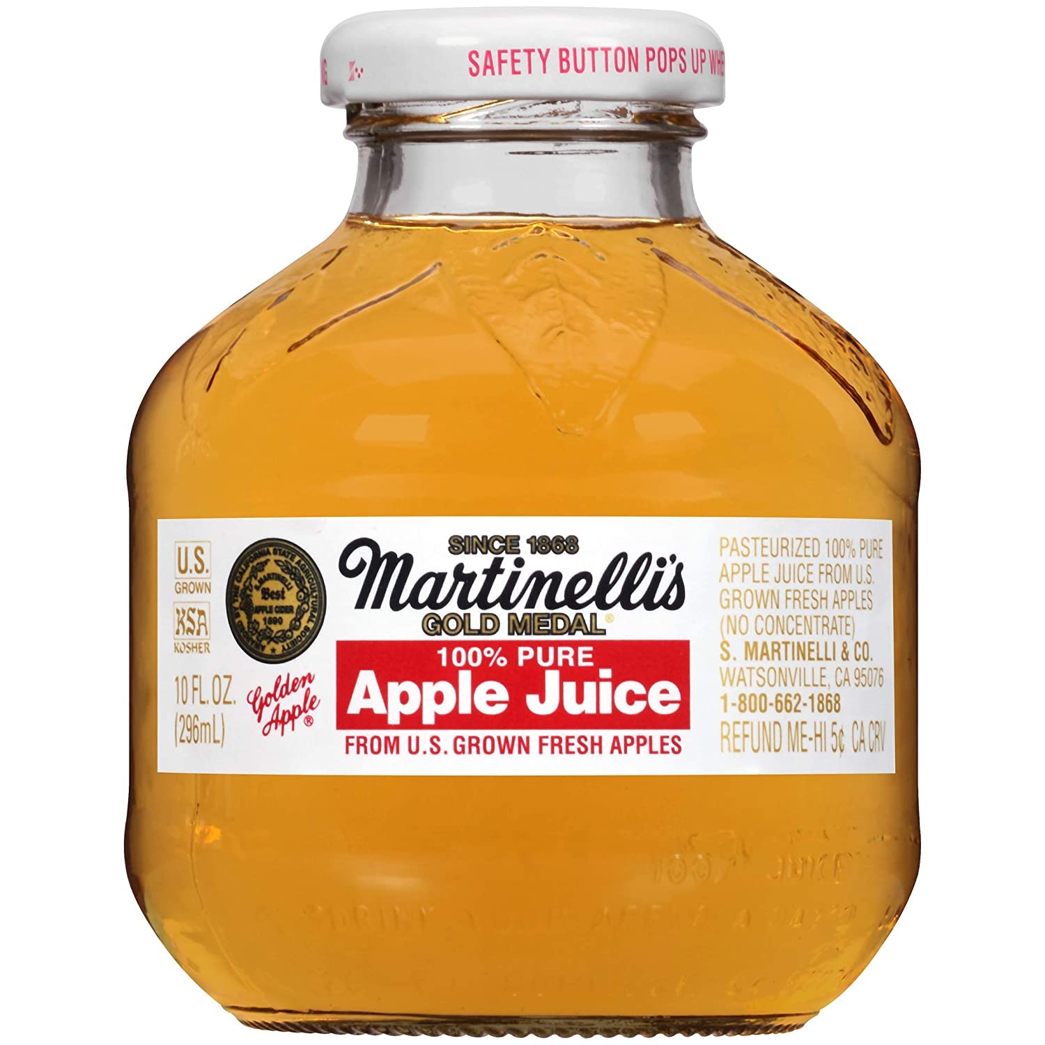 Martinellis 100% Pure Apple Juice - 10 Fl Oz (Pack of 12)