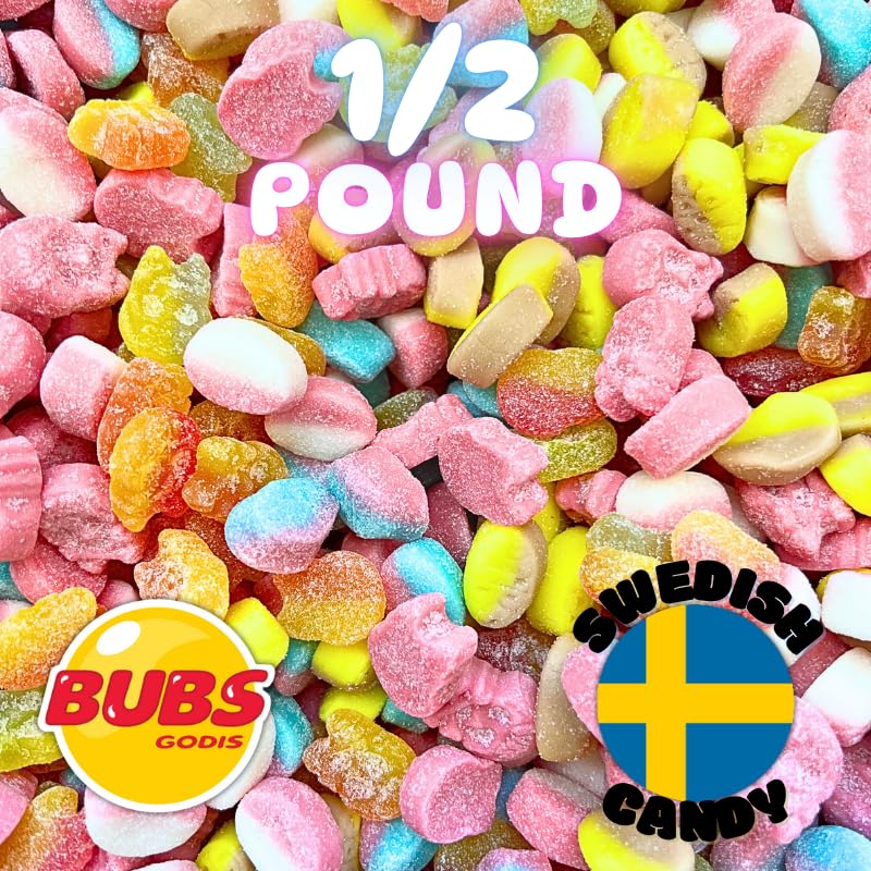 Generic BUBS Mini Mix Swedish Candy - 1/2 Pound Small Size from Sweden, Perfect for Tiktok Fans