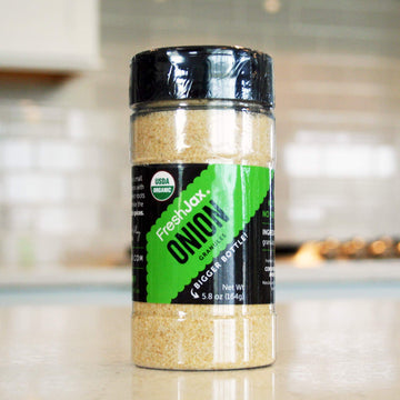 Freshjax Premium Organic Spices, Herbs, Seasonings, And Salts (Certified Organic Onion Granules - Large Bottles)
