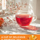 TeeLux Orange Spice Tea, Caffeine Free, Blended Rosehips with Cinnamon & Hibiscus, 50 Count