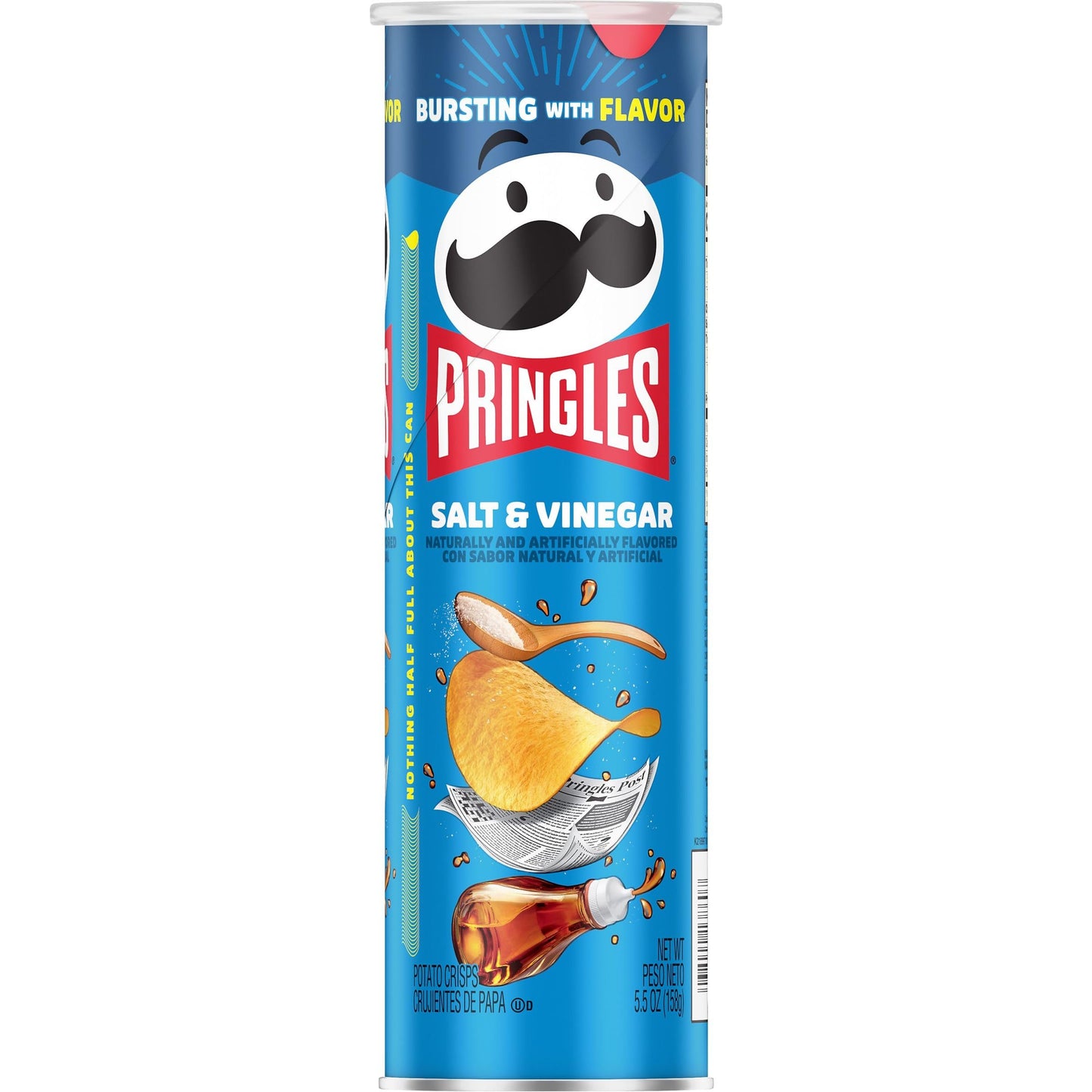 Pringles Salt & Vinegar Flavored Potato Crisps, 158 Gram