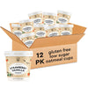 Mylk Labs Strawberry Vanilla Gluten Free Oatmeal Cups - Low Sugar Breakfast, High Fiber Thin Rolled Oats, High Protein Instant O