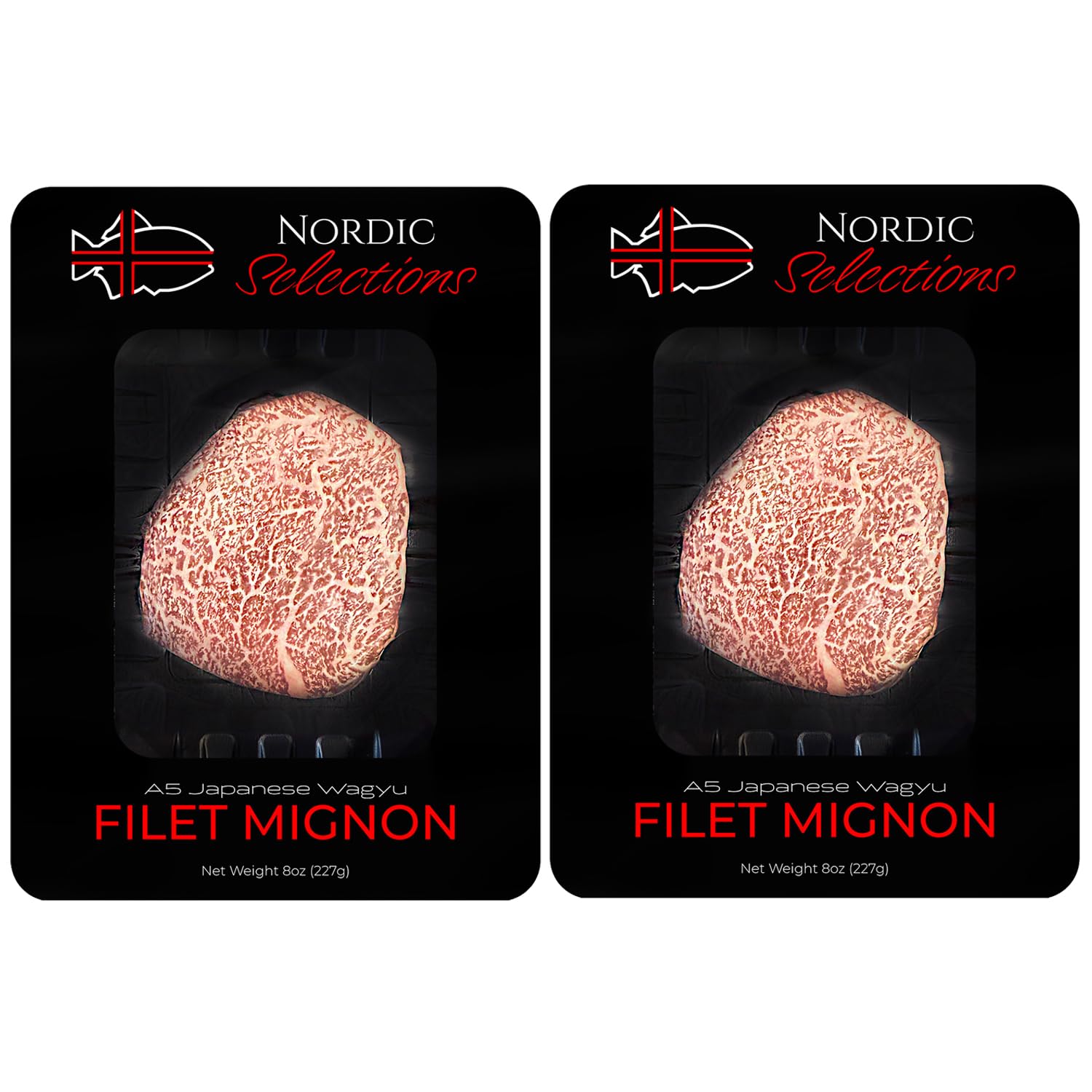 Nordic Catch Grade A5 Japanese Wagyu Filet Mignon Steak Without Bone, Always Fresh Thick Cut, Skin-Packed 100% Authentic A5 Wagy