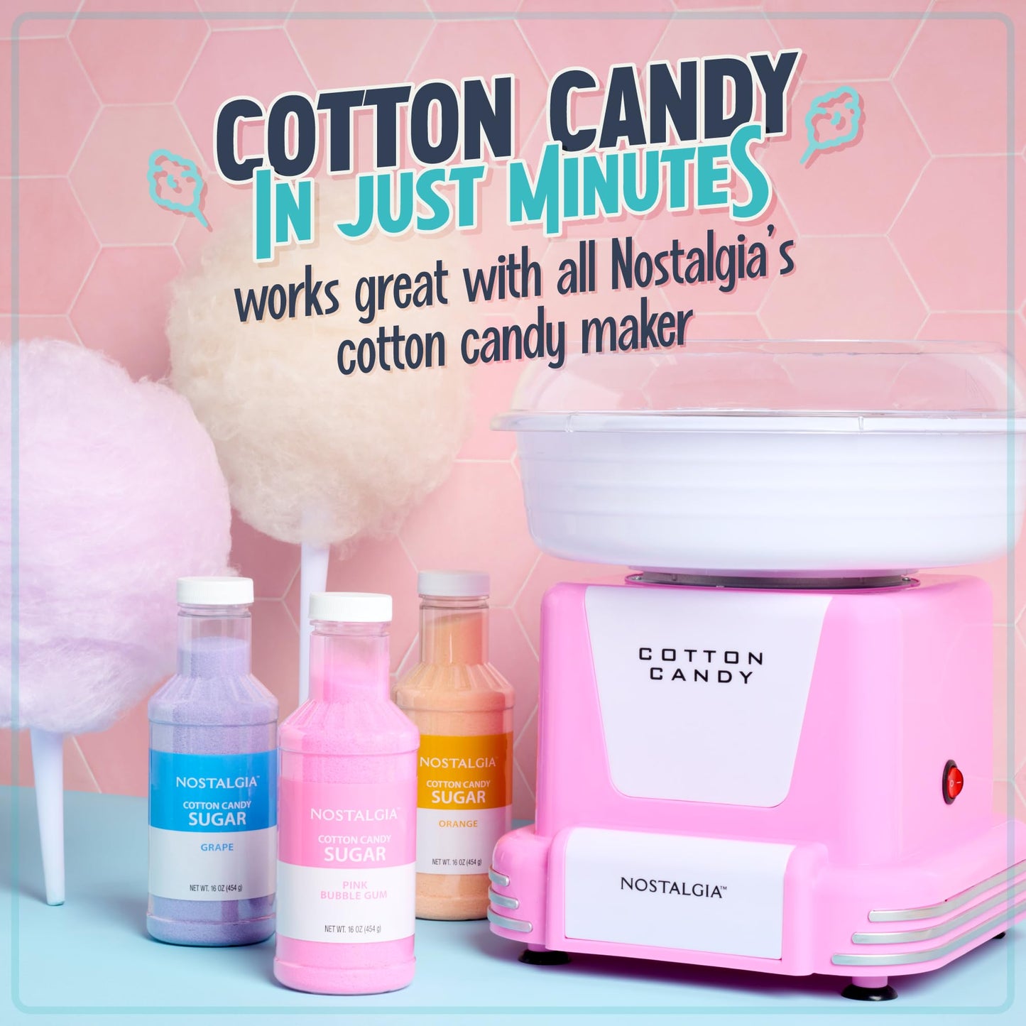 Nostalgia Nccfs301D1 Cotton Candy Sugar