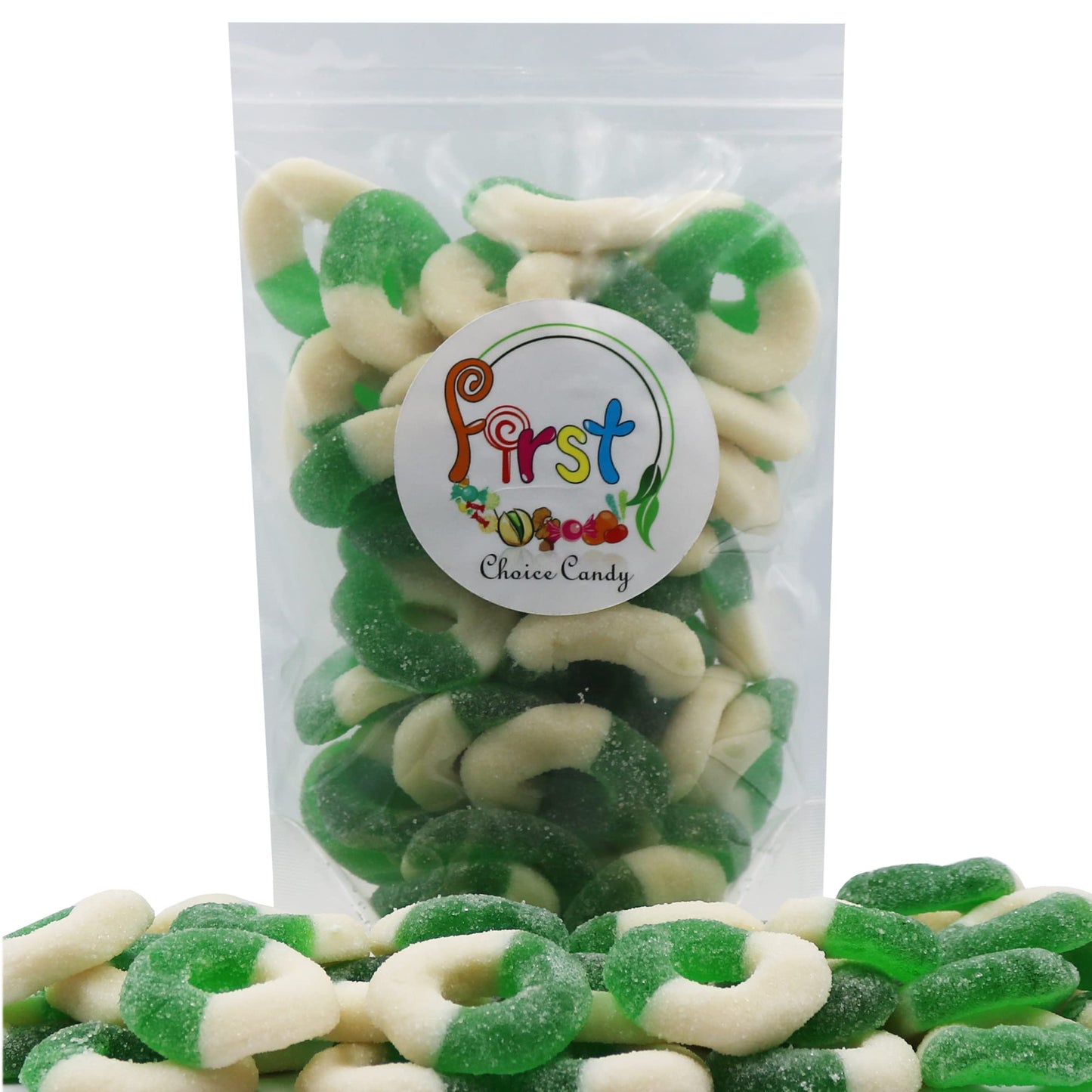 Firstchoicecandy Gummy Rings (Green Apple, 4.5 Pound (Pack Of 1))