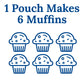 Martha White Cinnamon Sugar Muffin Mix, 7.4 oz, Pack of 3