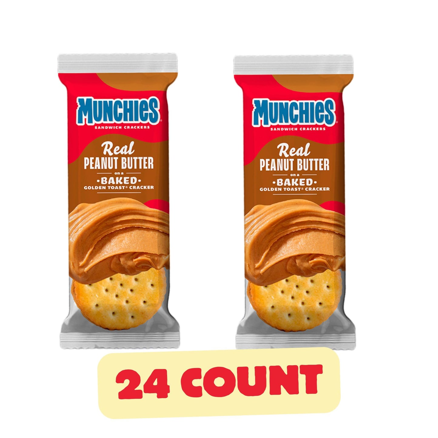 Vallary Munchies Peanut Butter  ers, Snack Packs, On-The-Go Snack, 1.42 Ounce, 24 Count